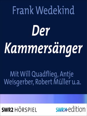 cover image of Der Kammersänger